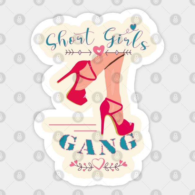 Short Girls Gang Sticker by By Diane Maclaine